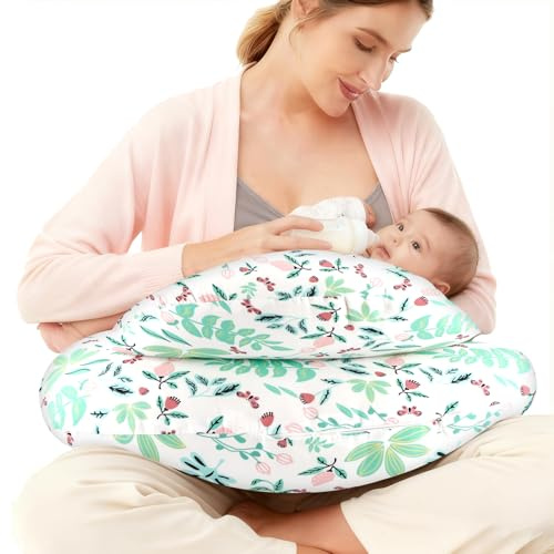 Coussin de Grossesse Et D'allaitement Nursing Pillow Coussin Allaitement Coussin D'allaitement Multifonction pour Bébé Coussi de Grossesse Dormir Avec Sangle de Ventre Réglable Et Clôture de Sécurité