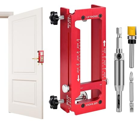 Cabinet Hinge Jig - Drilling Jig | Door Hinge Jigs | 2-in-1 Woodworking Accessories | Door Hingee Installation Kit | Hole Opener for Carpenters Woodworkers Contractors DIY Enthusiasts Homeowners