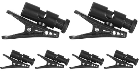 QUARKZMAN 6 Stück Kopfhörerkabelclips 1.42 Zoll Länge Kleine Headset Kabelklemme Ohrhörer Ohrstöpsel Kabel Kleiderclip Kopfhörerhalter Für 2-4mm Durchmesser Runde Kabel Schwarz