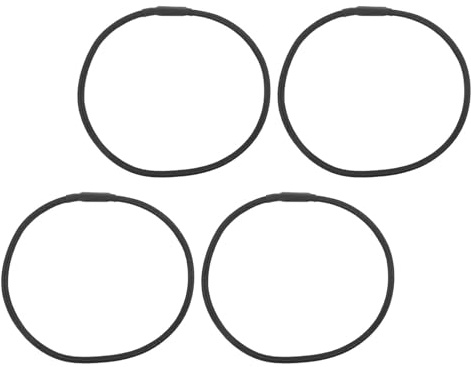 Mikrofon Gummiring Ersatz, 4 Stück Elastische Bänder Schwarz | Gummi Ausführung, Universelle Passform, Schnelle Montage und Demontage, 4 Ersatzbänder für Wechsel