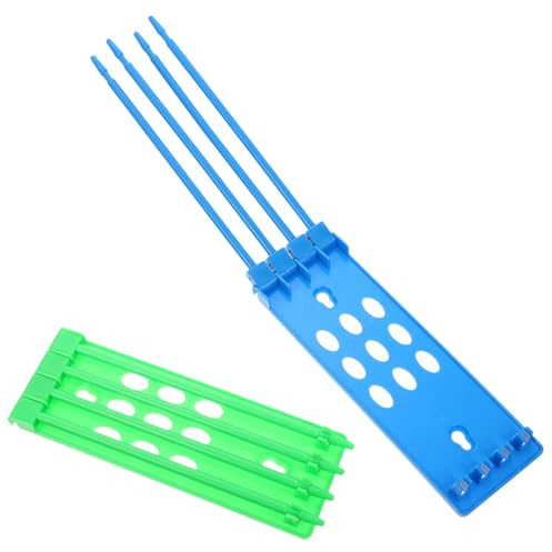 HOOWIFFY Soporte para Anillas de Palomas de Plástico 2 Piezas Diseño de Múltiples Agujeros para Organización Práctica en Manejo de Aves de Corral
