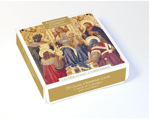 Museums & Galleries Caja de 20 tarjetas navideñas de caridad (MG-XETC207) – Tarjetas artísticas tradicionales de celebración de Navidad – 20 tarjetas, 5 de cada uno de los 4 diseños