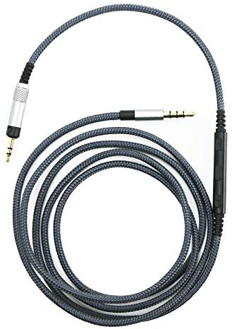 Audio Ersatz Kabel mit Mikrofon Fernbedienung Lautstärkeregler kompatibel mit Sennheiser HD598 HD598 SE HD518 HD598 Cs HD599 HD569 HD579 Kopfhörer Audiokabel kompatibel mit iPhone kompatibel mit iPad