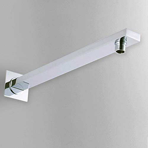 AAPLUS Braccio Doccia a Parete Prolunga Doccia in Acciaio inox G1/2 Universali per Soffione a Pioggia da 8 Pollici, 20CM x 3.5CM x 3.5CM, Cromo