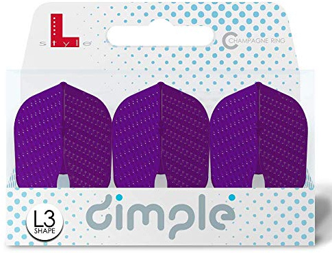PerfectDarts 1 Set L Style Champagne Dart Flights Shape DIMPLE