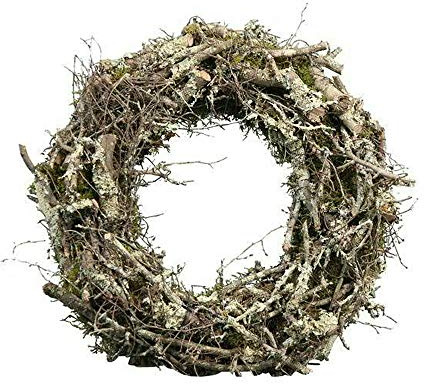 Klocke Kranz Garden braun grün D38cm großer Dekokranz aus Moos Bonsai Lärche