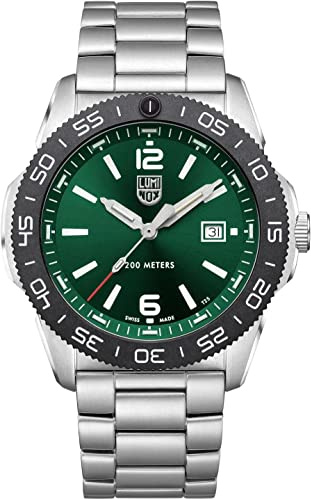 Luminox mäns analog schweizisk kvartsrörelse klocka med rostfritt stål armband XS.3137, silver, Modern
