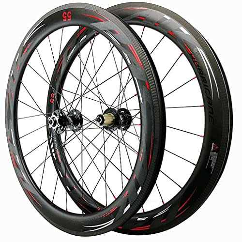 700c Rennrad Laufradsatz Carbon Felge 29 40/55mm Scheibenbremse C/V Bremse Schnellspanner Fahrradräder 1760g 20/24 Loch Nabe Für 7/8/9/10/11/