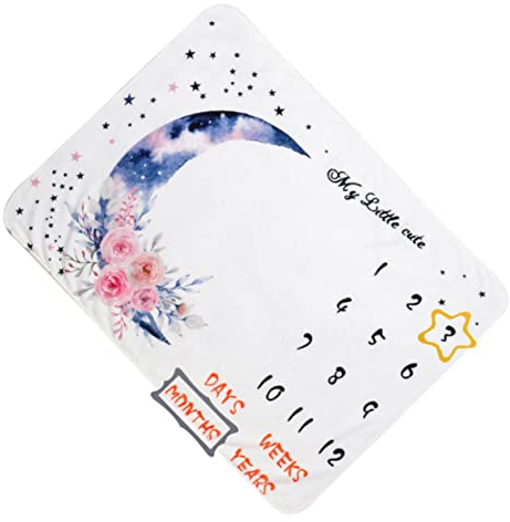 Hohopeti Meilenstein-fotodecke Aus Kreative Monat-fotohintergrunddecke Unisex Babydecke Für Jungen Und Mädchen Dekoration Für Kinderzimmer Personalisierbare Kuscheldecke