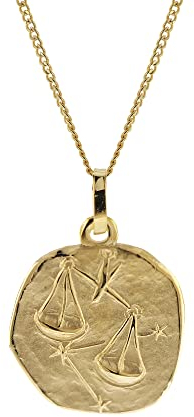 trendor Halskette mit Sternzeichen Waage Gold 333/8K Ø 16 mm 41920-10-50