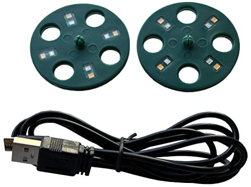 Selections Full Spectrum LED Grow Lights for Propagators With USB Power Connector - Pack of 2