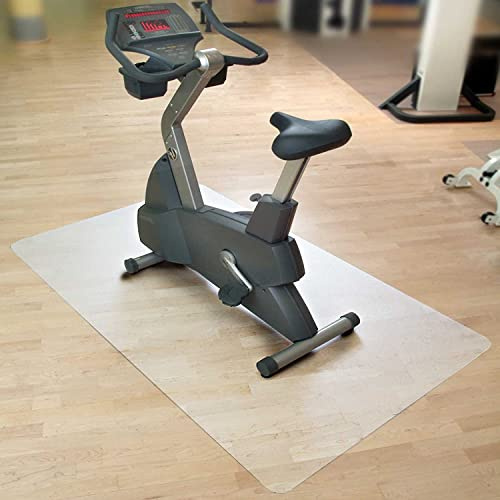 casa pura Floor Mat for Exercise Bikes, Ergometers, Cross Trainer and Other Fitness Equipment, Semi-Transparent, 150 x 200 cm