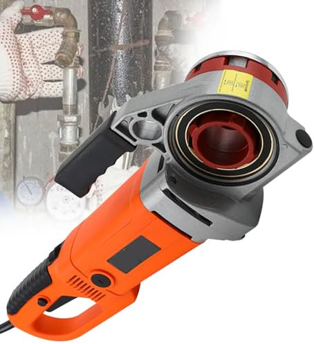 SACLMD Filettatrice per Tubi aggiornata,infilatrice per Tubi elettrica,Set di infilatrice per Tubi elettrica Portatile,Kit infilatrice Portatile Portatile,220V-6heads