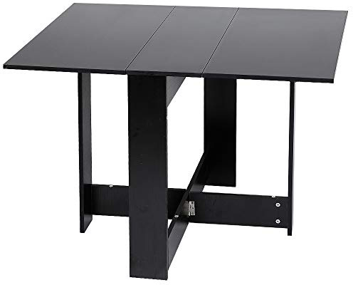 Kedia Esszimmertisch, Klapptisch, Klappbarer Esstisch, Schreibtisch, Wohnzimmertisch, Küchentisch, 103 * 76 * 73.4cm (Schwarz)