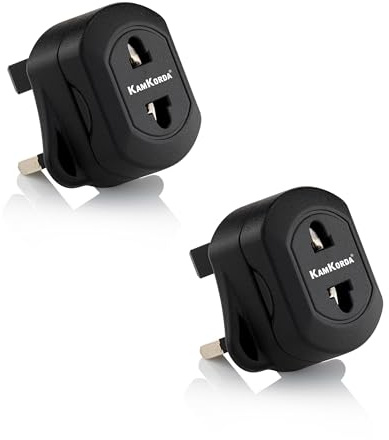 Toothbrush Adapter Plug 2 Pack | Electric Toothbrush Adapter Plug UK | Shaver Charger Adaptor for Electric Toothbrushes & Shavers | Black