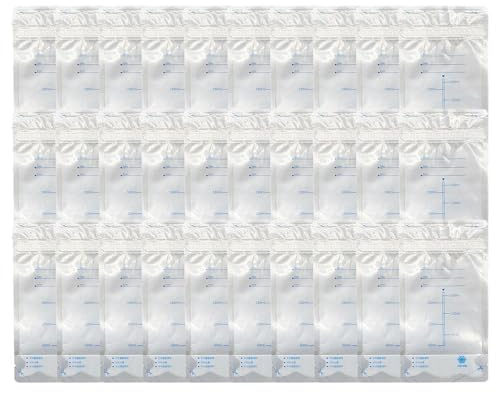 Milchbeutel, 30 Stück, tragbar, Muttermilchbeutel, Muttermilchbeutel, Aufbewahrungsbeutel für Muttermilch, 200 ml, für Kühlschränke, Gefrierschränke