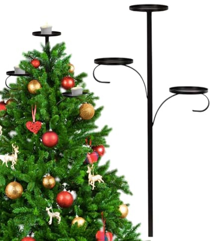 scyca Kerzenständer für Weihnachtsbaum | Kerzenständer für die Spitze des Weihnachtsbaums | Kerzenständer für Weihnachten aus Metall für die Spitze des Weihnachtsbaums | für Weihnachtsdekoration