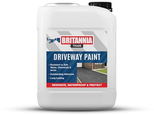 AQUASHIELD Britannia Paints Driveway Paint Black 5 Litres - Bring Tarmac & Concrete Back to Life - Ideal for Driveways & Car Parks