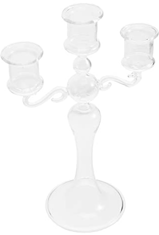 PRETYZOOM Stumpenkerzenhalter Aus Glas 2er-Pack Dekorative Kerzenständer Für Hochzeiten Heimdekoration