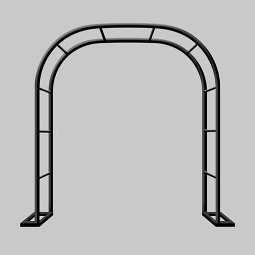 Arche de jardin en métal avec cadre en acier pour plantes grimpantes et rosiers, arche robuste de 2,8 m de large, noir