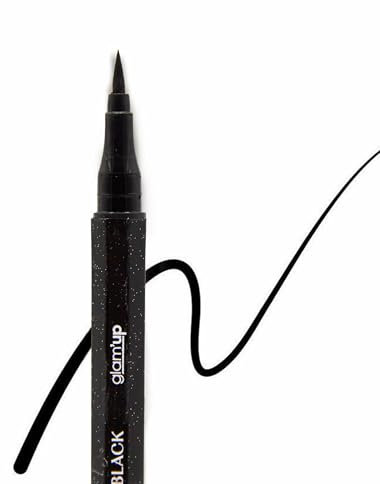 Glam'Up Paris - Eyeliner Précision Pixel Ultra Black - Feutre Pointe Ultra Fine - Séchage Rapide - Haute Précision - Mine Réversible Duo Tip - Longue Tenue Waterproof - Noir