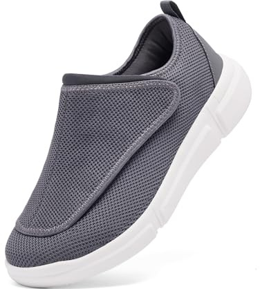 YINGCSM Diabetiker Schuhe Herren Extra Weit Senioren Gesundheit Hausschuhe Herren Leichte Schuhe für Geschwollene für Geschwollen Füße Gr.40-47