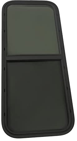 Fenêtre coulissante pour caravane - Fenêtre de toit - Fenêtre de toit - Fenêtre de trappe de camping-car - Étanche à l'eau et à la poussière - Résistant au vieillissement - Verre noir martelé