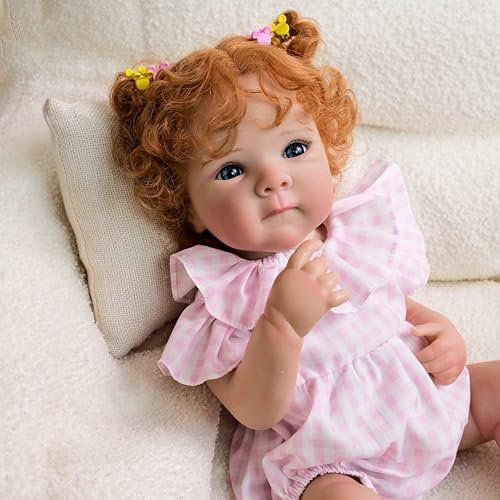 Anano 18 Zoll Realistische Reborn Baby Puppen Mädchen Bettie - Silikon Vinyl Ganzkörper - Lebensechte Babypuppe Körper Aus Weichem Vinyl Babypuppen Geburtstags-Geschenkset Für Kinder
