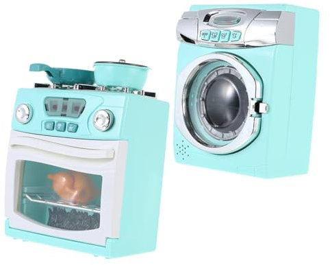 TOYANDONA 2pièces Machine à Laver Miniature Jouet Lot de Électroménager Lave-Linge Miniatures Appareils De Jeu Imitation pour Maison