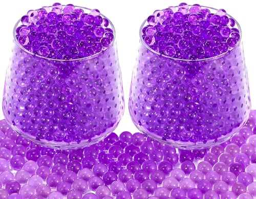 60.000 Stück Wasser-Gel-Perlen Ungiftig, 9mm-11mm Perlen Anzuchtkugeln, Wasserperlen Pack（Lila）