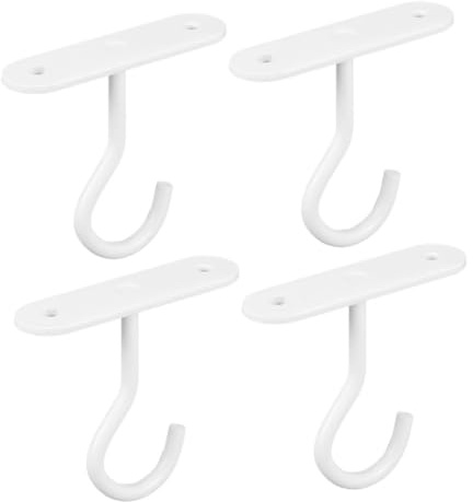 TOYANDONA 4 Stück Pflanzen Deckenhaken Aus Metall Weiß Hängepflanzenhalter Für Innen Außen Robuste Metallhaken Zum Aufhängen Von Blumentöpfen Balkonen Und Windspielen