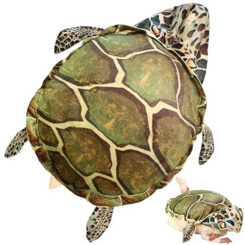 Ferricult Giant Wearable Turtle Shells Pillow - Cute Sea Turtle Costume for Kids & Adults, Soft Plush Crawl-In Hideaway for Relaxation & Play, 100CM, Ich Dekor
