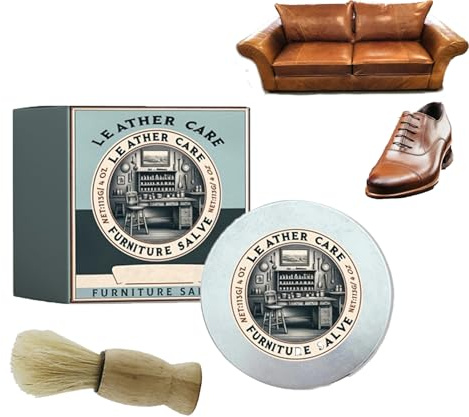 Baume D'Antan pour Le Cuir,PâTe De RéParation De Meubles en Cuir avec Pinceau,Baume Recolorant pour Meubles Qui ProtèGe Les Meubles en Cuir Les Sièges De Voiture Et Leur Redonne Leur éClat (1PC)