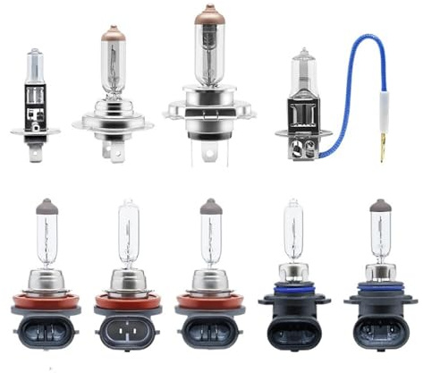 H1 H3 H4 H7 H11 Car Halogen Headlight Bulbs, High/Low Beam Fog Light for Auto Front Lighting(H724V100W)