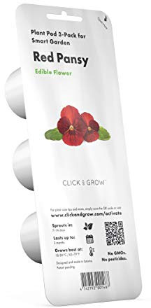 Click and Grow Smart Garden Red Pansy Plant Pods, 3-Pack