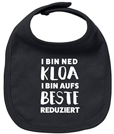 Bavariashop Baby Lätzchen aufs Beste reduziert - schwarz, Kinderlätzchen mit Spruch