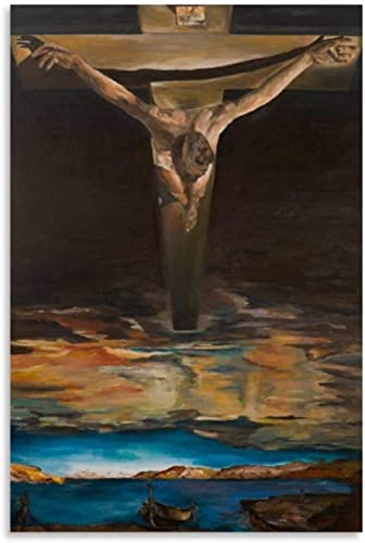 LBMED GemäLde Auf Leinwand Salvador Dali, Saint John Christ of Cross Surrealismus Christlich Religiös für Raumdekoration Wandkunst Malerei Poster Druckt Bilder 19.7x27.6(50x70cm) Kein Rahmen