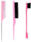 Zuofan 3 Piezas Kit Peine Peinar Cabello, Incluir Cepillo Cardar Pelo, Peine de Cola con Punta, Cepillo de Doble Borde Peine, Peines de Peluqueria Profesional para Salón y Hogar (Pink)