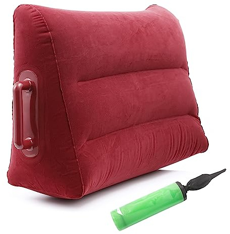 MFMYEE SM-Rückhaltearmlehne, Dreieckskissen für Erwachsene, Rücken in Kissen, Sexposition, aufblasbares Kissen, Kissen, Möbelset (Rot)