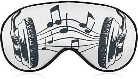 Schlafmasken-Kopfhörer mit Notizen, Schlafaugenmaske, Augenbinde mit verstellbarem Riemen, Musik-Kopfhörer, weiche Augenabdeckung zum Ausblenden von Lichtern