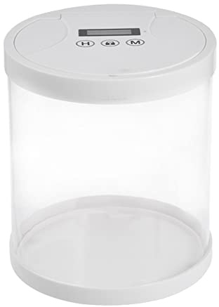 Comphic Electronic Time Lock Box Lock Container Multi Function Time Lock Box Bin for Toys Mobile Phones No Battery White