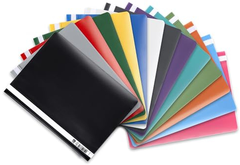 Oxford Schnellhefter A4 aus Kunststoff, farbig sortiert, 14 Farben, 14 Stück