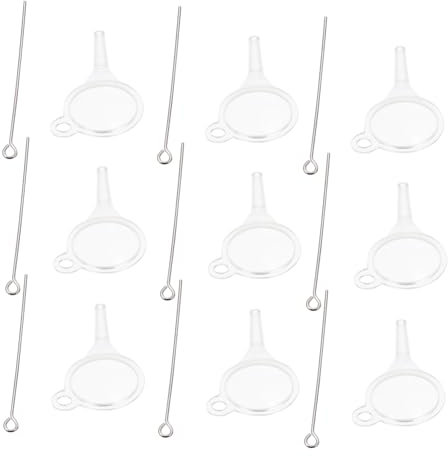 Alipis 30 Set strumento imbuto imbuti per bottiglie da laboratorio imbuto per conserve plasil contenitori trasferimento ' del profumo travaso liquidi plastica Transparent