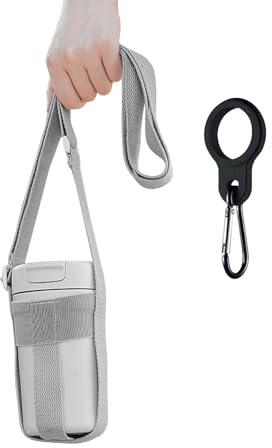 JCUGSBS 1 Article Couvercle de Bouteille d'eau en Sac de Transport pour Bouteille d'eau avec bandoulière réglable,Convient pour Le Cyclisme en Plein air, Le Camping, etc
