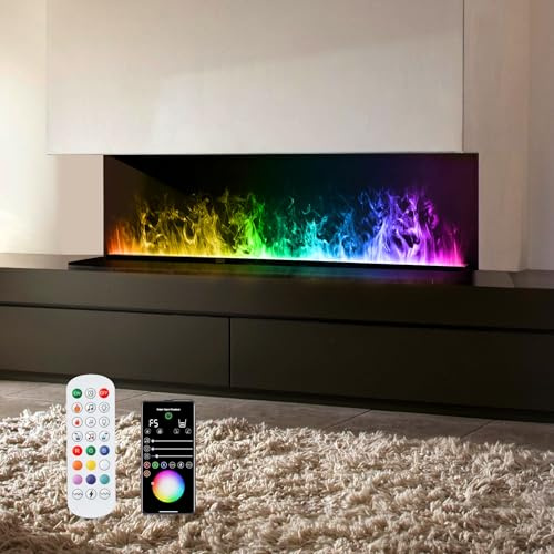 Chimenea de Vapor de Agua,No Calor Chimenea eléctrica, Chimenea eléctrica incorporada, Multicolor 80cm