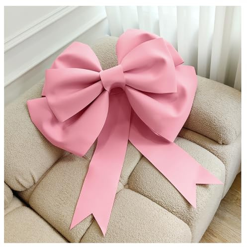 Fiocco decorativo extra grande DIY fiocco gigante fiocco ornamentale fiocco rosso gigante per auto, fiocco regalo per matrimonio, festa, auto, San Valentino, Natale, regalo, decorazione rosa 50 cm
