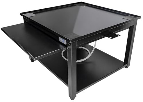 Washer and Dryer Pedestal with Pullout-Shelf - 29 W, 18 H, Black Steel Universal Fit with Major Brands | Laundry Pedestal with Drain Pan & Hose | Washer Stand for Back Pain Relief, 800 lbs Capacity