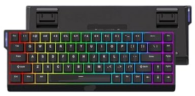 QPSJXN MCHOSE ACE68 Teclado mecánico cableado Personalizado con computadoras de Escritorio magnéticas para Juegos e Interfaz USB(Blue Ice Switch)