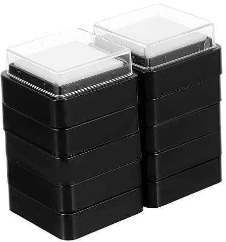 DIYEAH 10Stücke Leere Stempelkissen DIY Ink Pads für Bastelprojekte Nachfüllbar für Finger Malerei Vielseitig Einsetzbar und Tragbar
