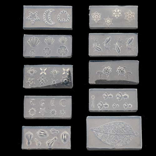 Molde de silicona para rellenar con forma de estrella, resina epoxi, hecho a mano, decoración artística, manualidades, llavero, barato